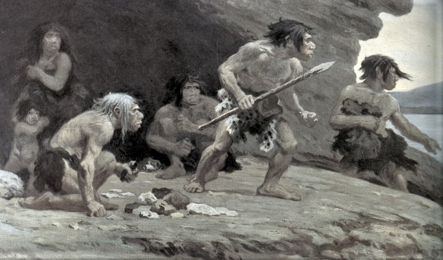 ősember caveman agresszió és félelem