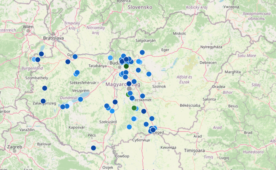 csapó cserebogár elterjedés Magyarország térkép