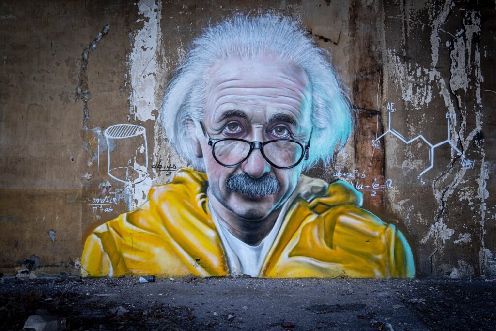 tudomány kutatás tudósok kutatók éjszakája science pixa einstein grafiti