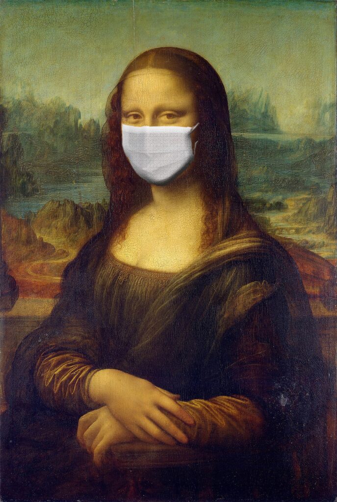 koronavírus Covid vírus fertőzés betegség pixa mona lisa maszk