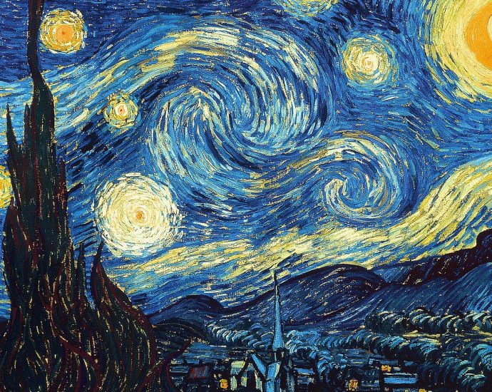 Vincent van Gogh éjszaka csillagok pixa