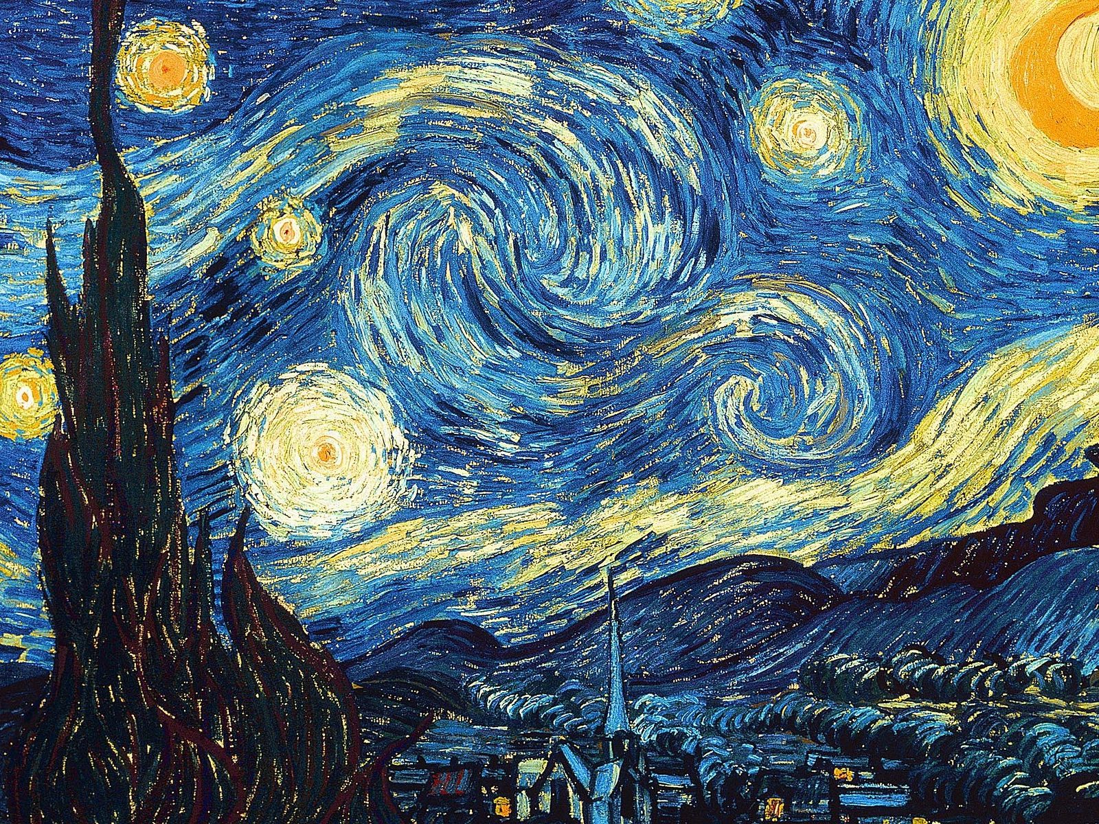 Vincent van Gogh éjszaka csillagok pixa