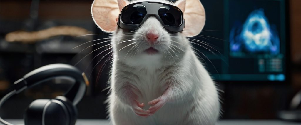VR-szemüveg látás kutatás egerek