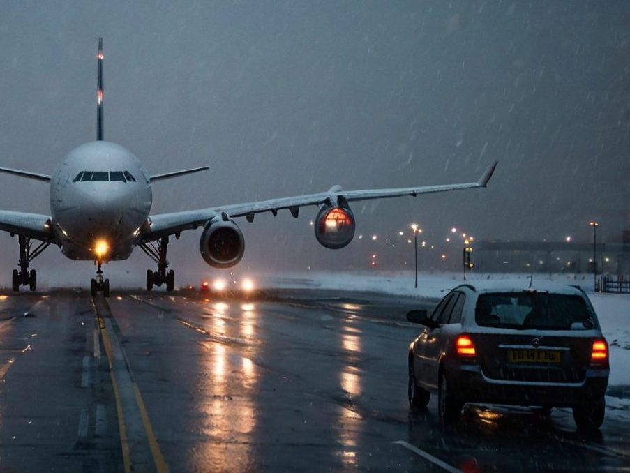 repülőtér lezárás időjárás havazás vihar hóvihar storm leo