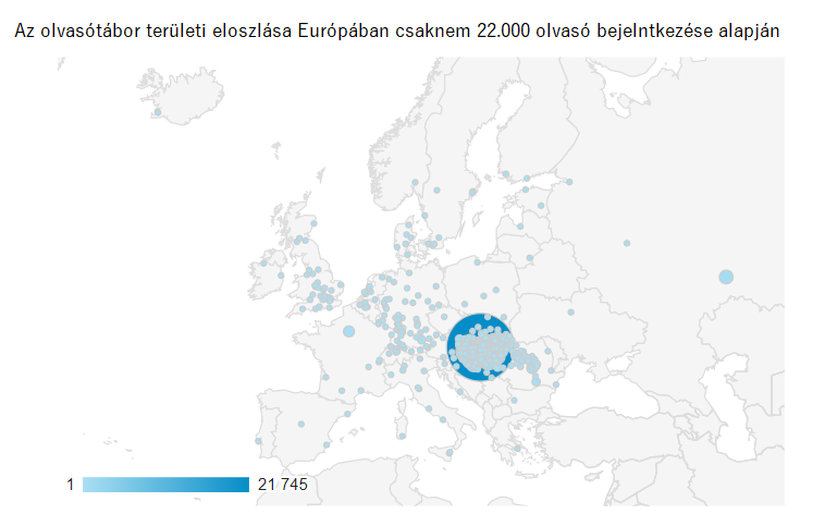 Európa olvasók merre élnek a Cenweb olvasói 2