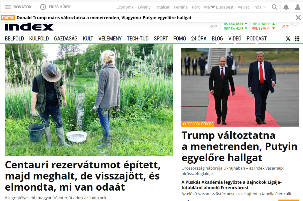 Index interjú Centauri vízmegtartás klímaváltozás rezervátum