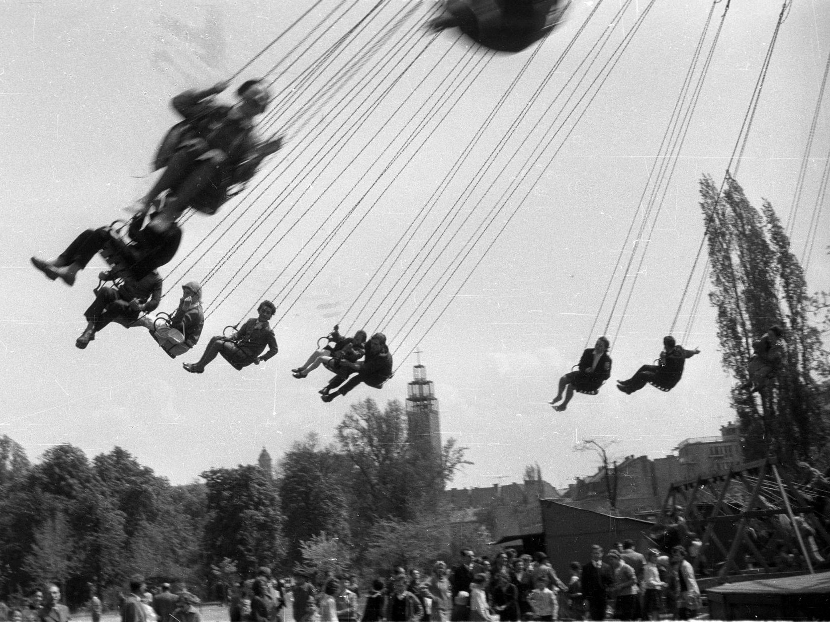Körhinta a Városmajorban 1964-ben. 105933 Fotó Fortepan Hunyady József