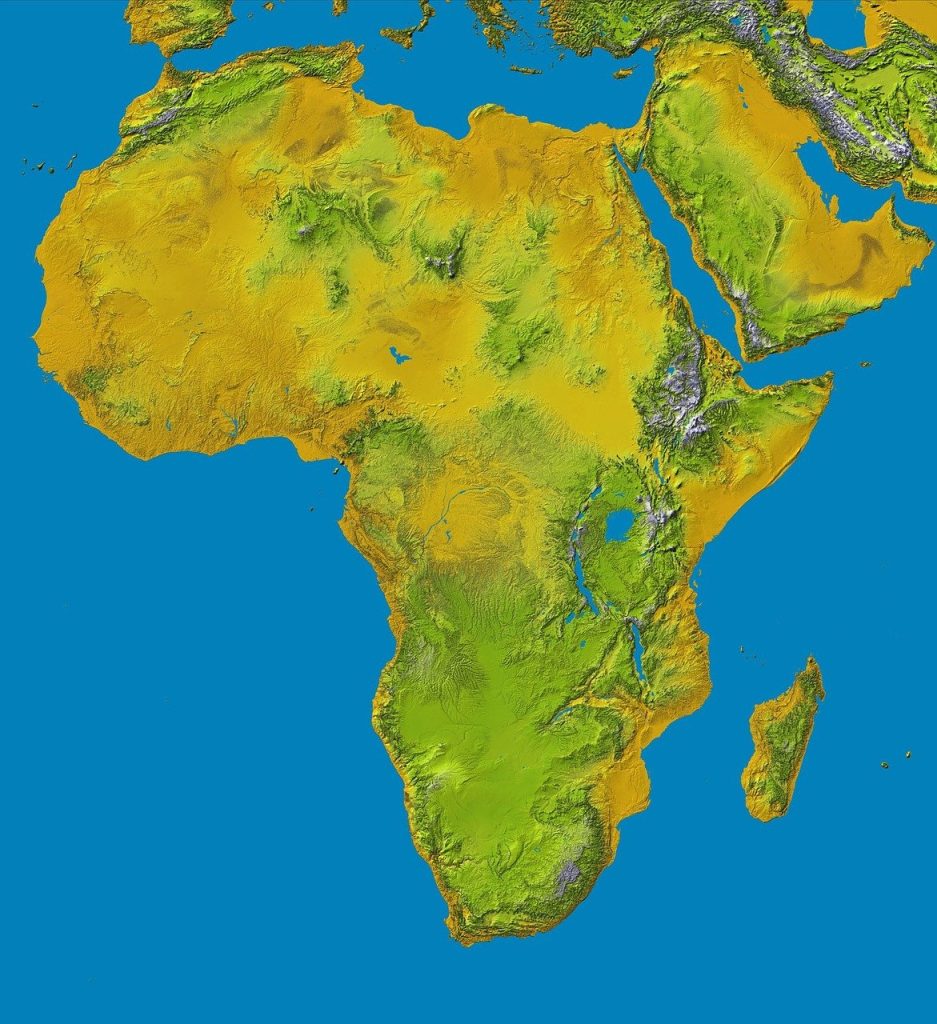 Afrika térkép grafika pixa