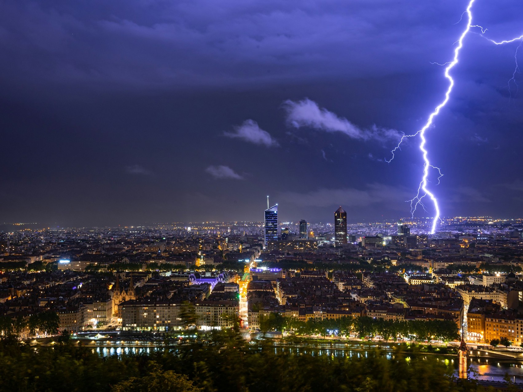 Lyon Franciaország vihar szélvihar