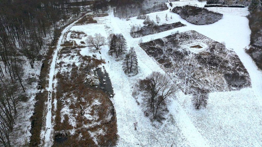 2000 drónfotó havazás november rezervátum téli panoráma