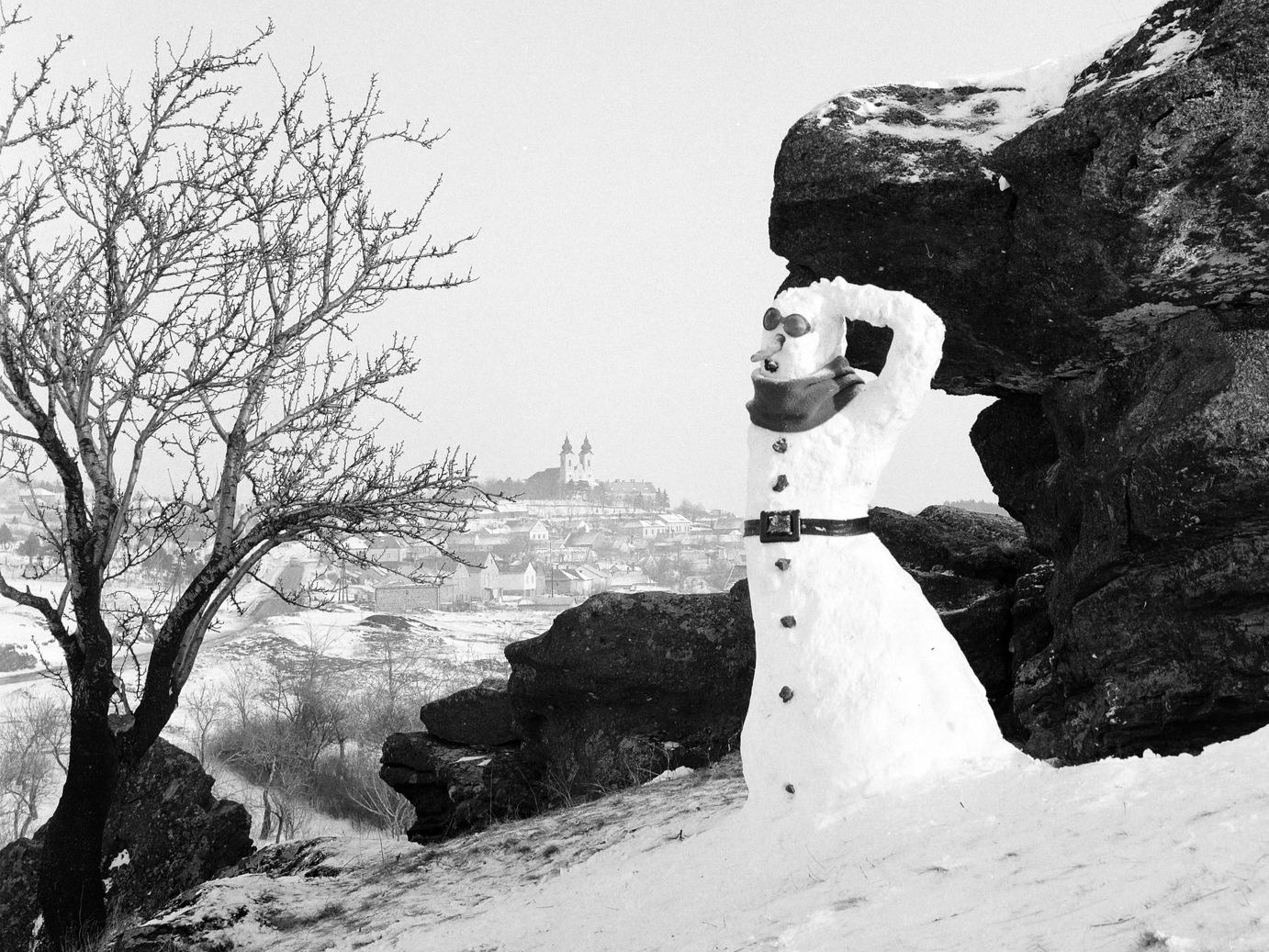 dizájnos hóember régen
