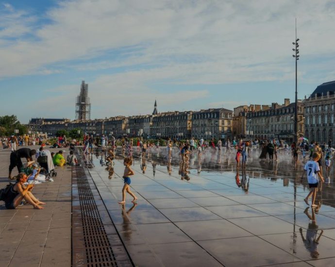 Bordeaux Franciaország meleg hőhullám