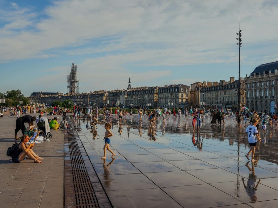 Bordeaux Franciaország meleg hőhullám